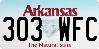 AR license plate 303WFC