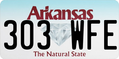 AR license plate 303WFE