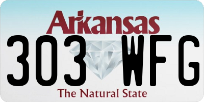 AR license plate 303WFG