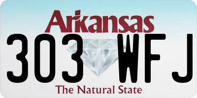 AR license plate 303WFJ