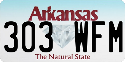 AR license plate 303WFM