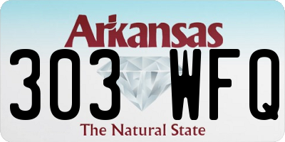 AR license plate 303WFQ