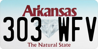 AR license plate 303WFV