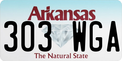 AR license plate 303WGA