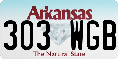 AR license plate 303WGB