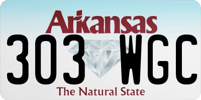 AR license plate 303WGC