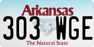 AR license plate 303WGE