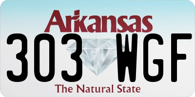 AR license plate 303WGF