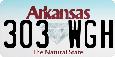 AR license plate 303WGH