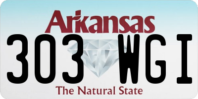 AR license plate 303WGI