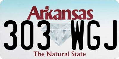 AR license plate 303WGJ