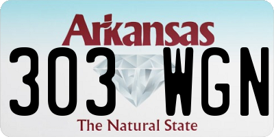 AR license plate 303WGN