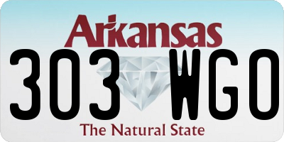 AR license plate 303WGO