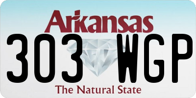 AR license plate 303WGP