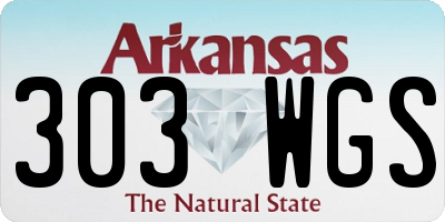 AR license plate 303WGS