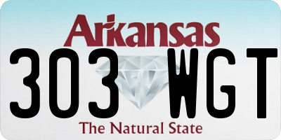 AR license plate 303WGT