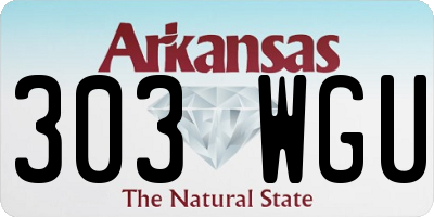 AR license plate 303WGU