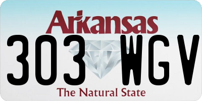 AR license plate 303WGV