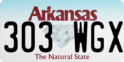AR license plate 303WGX