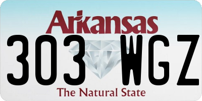 AR license plate 303WGZ