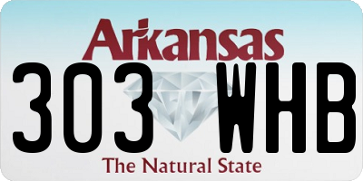 AR license plate 303WHB