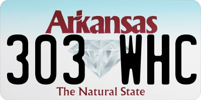 AR license plate 303WHC