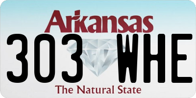 AR license plate 303WHE
