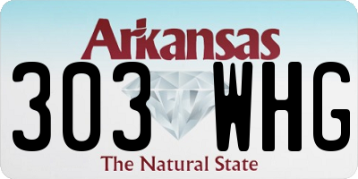 AR license plate 303WHG
