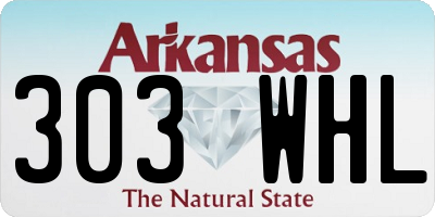 AR license plate 303WHL