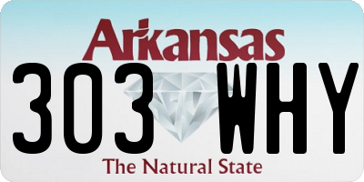 AR license plate 303WHY