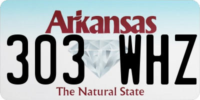 AR license plate 303WHZ