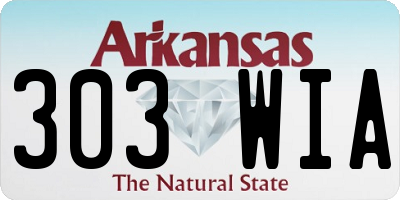 AR license plate 303WIA