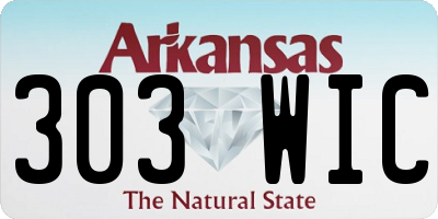AR license plate 303WIC