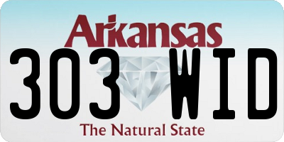 AR license plate 303WID
