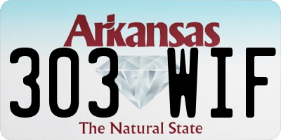 AR license plate 303WIF