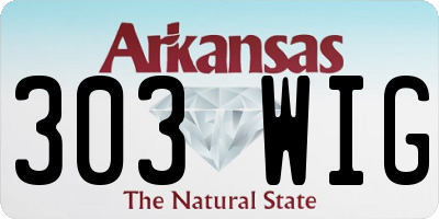 AR license plate 303WIG