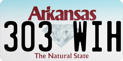 AR license plate 303WIH