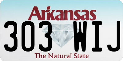 AR license plate 303WIJ