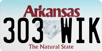 AR license plate 303WIK