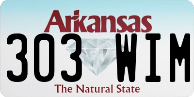 AR license plate 303WIM