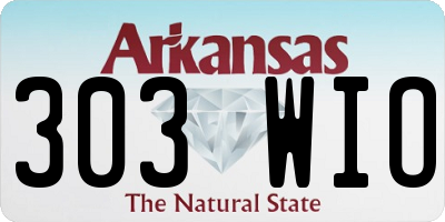 AR license plate 303WIO