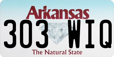 AR license plate 303WIQ