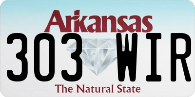 AR license plate 303WIR