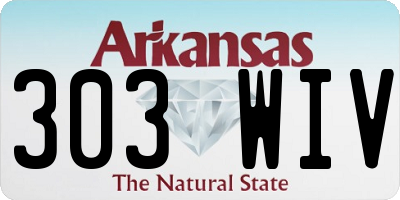 AR license plate 303WIV