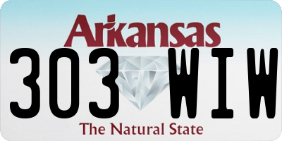 AR license plate 303WIW