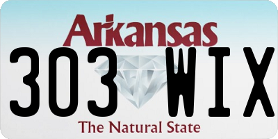 AR license plate 303WIX