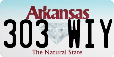 AR license plate 303WIY