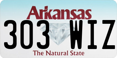 AR license plate 303WIZ