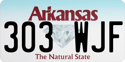 AR license plate 303WJF