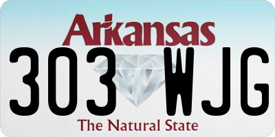 AR license plate 303WJG